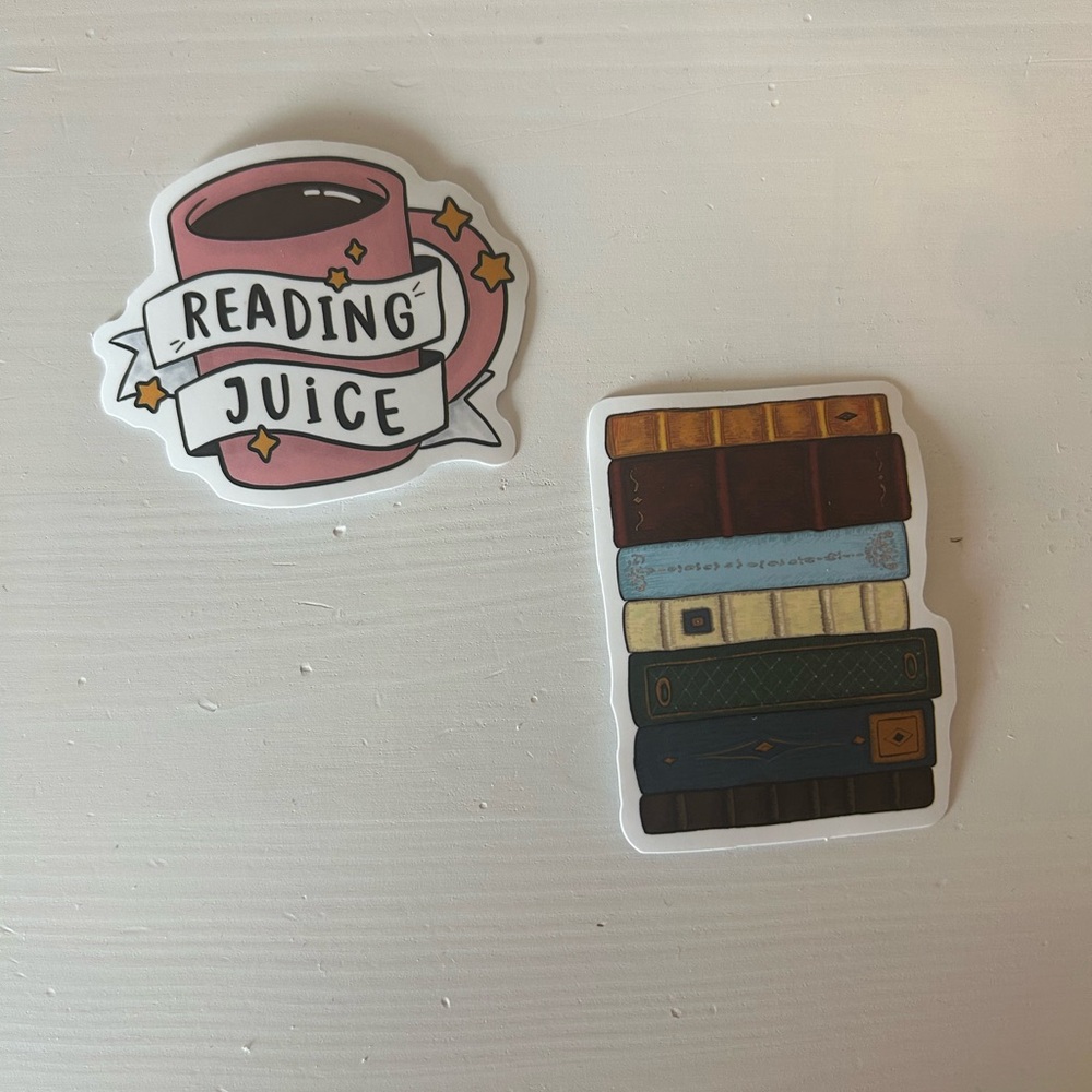 Free with any purchase! Reading Juice and Books Stickers